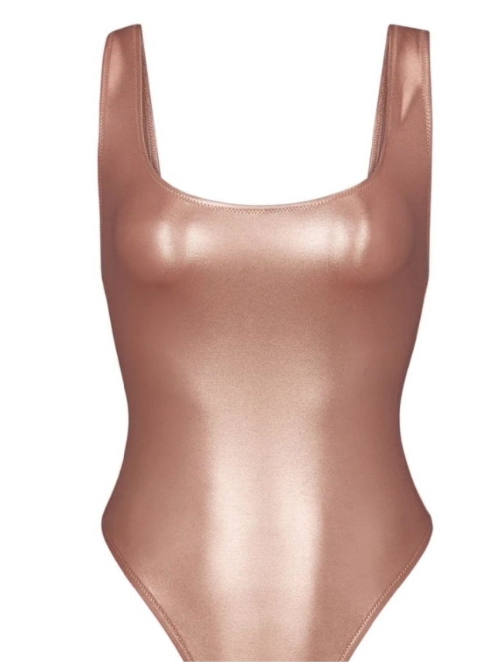 SKIMS Metallic Rose One-Piece Swimsuit